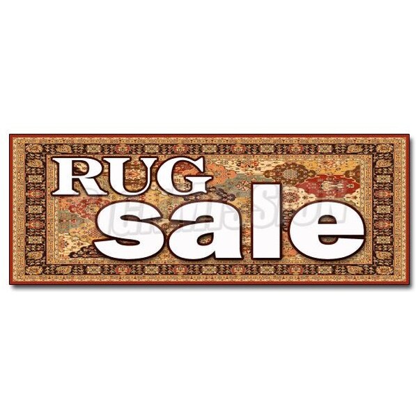 Signmission Safety Sign, 24 in Height, Vinyl, 9 in Length, Rug Sale D-24 Rug Sale - main
